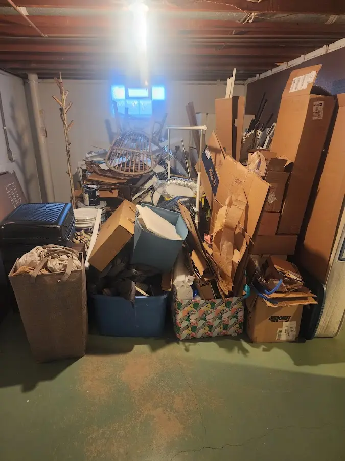 Roll-off dumpster container at job site for Cleanout Dumpster Rental in Candlewick Lake